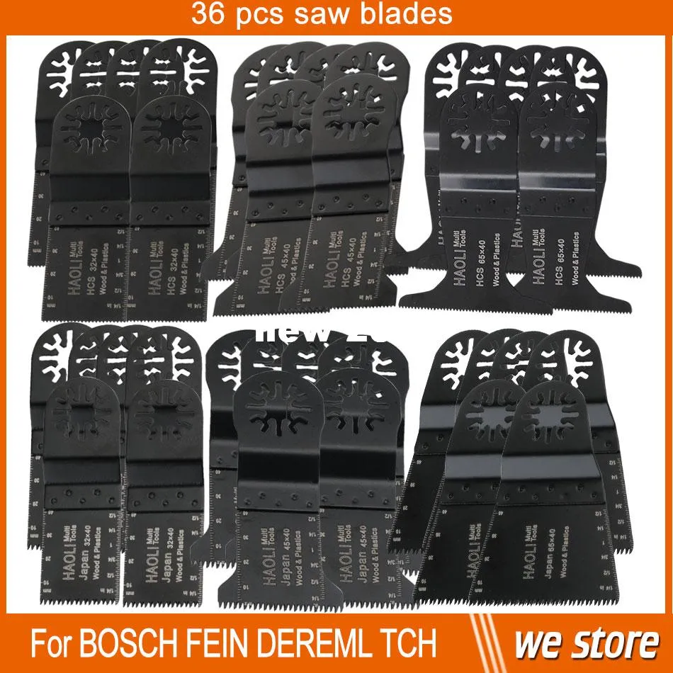 36 pcs/set Universal Oscillating Tool Saw Blades Accessories fit for Multimaster power tools as Fein, Dremel etc,metal cutting