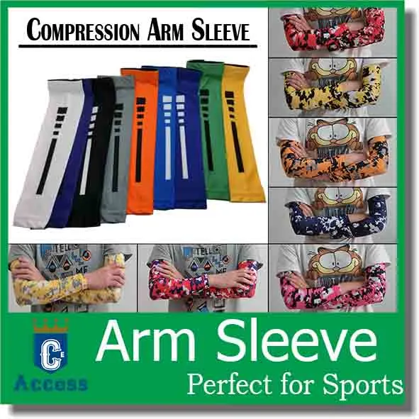 Sportkompression Arm Sleeves Basketball Baseball Fotboll Shooter Elite Camo