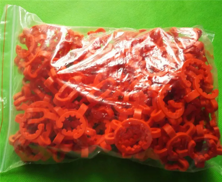20pcs Red Plastic Joint Clips - 14mm Lab Keck Clamps For Glassware Connections | Science Equipment