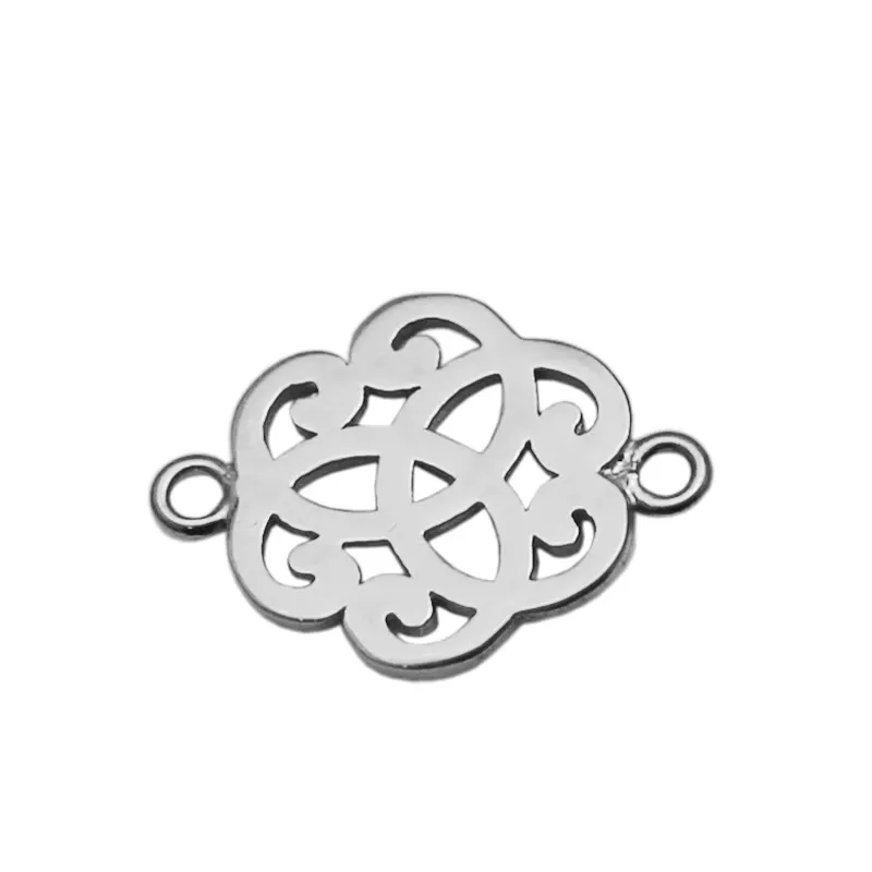 Beadsnice Sterling Silver Filigree Złącze Wisiorek Link Ustalenia Biżuteria Cloud Kształt Filigranowy składnik do Naszyjnik Dokonywanie ID 34874