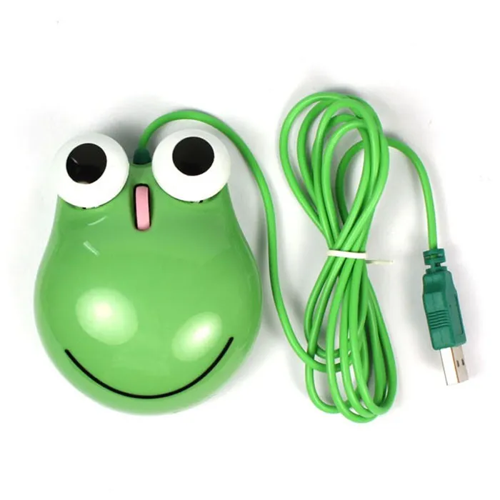 catoon Niedliche optische USB-Maus in Froschform mit Frosch-Mauspad für PC/Laptops, hübsches Froschkönig-Mauspad als Geschenk für Zuhause und Büro