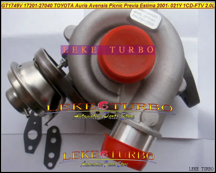 GT1749V 17201-27030 721164-0003 turbo for  Auris Avensis Picnic Previa Estima 2001- 021Y 2.0TD 2.0L 1CD-FTV 115HP turbocharger (4)