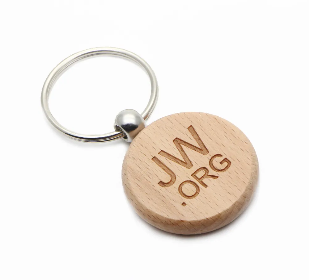 Blank Wooden Key Chain Circle 1.25 '' 'nyckelringar Gratis frakt