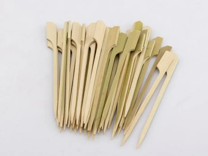 10.5cm Natural Bamboo Picks Skewers for BBQ Appetizer Snack Cocktail Grill Kebab Barbeque Sticks Party Restaurant Supply Disposable