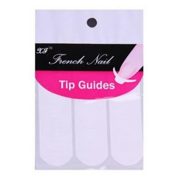 Nails Etiqueta Dicas Guia Francês Manicure Nail Art Decalques Forma Fringe Guias DIY Styling Ferramentas de Beleza