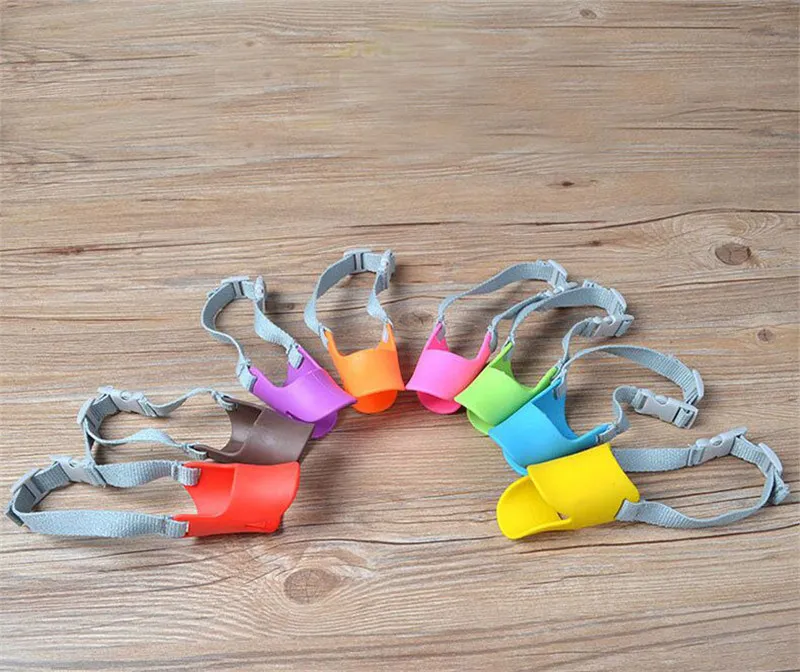 D22 brand new colorful Adjustable Silicone dog Muzzle Prevent dog barking Size S for small dogs