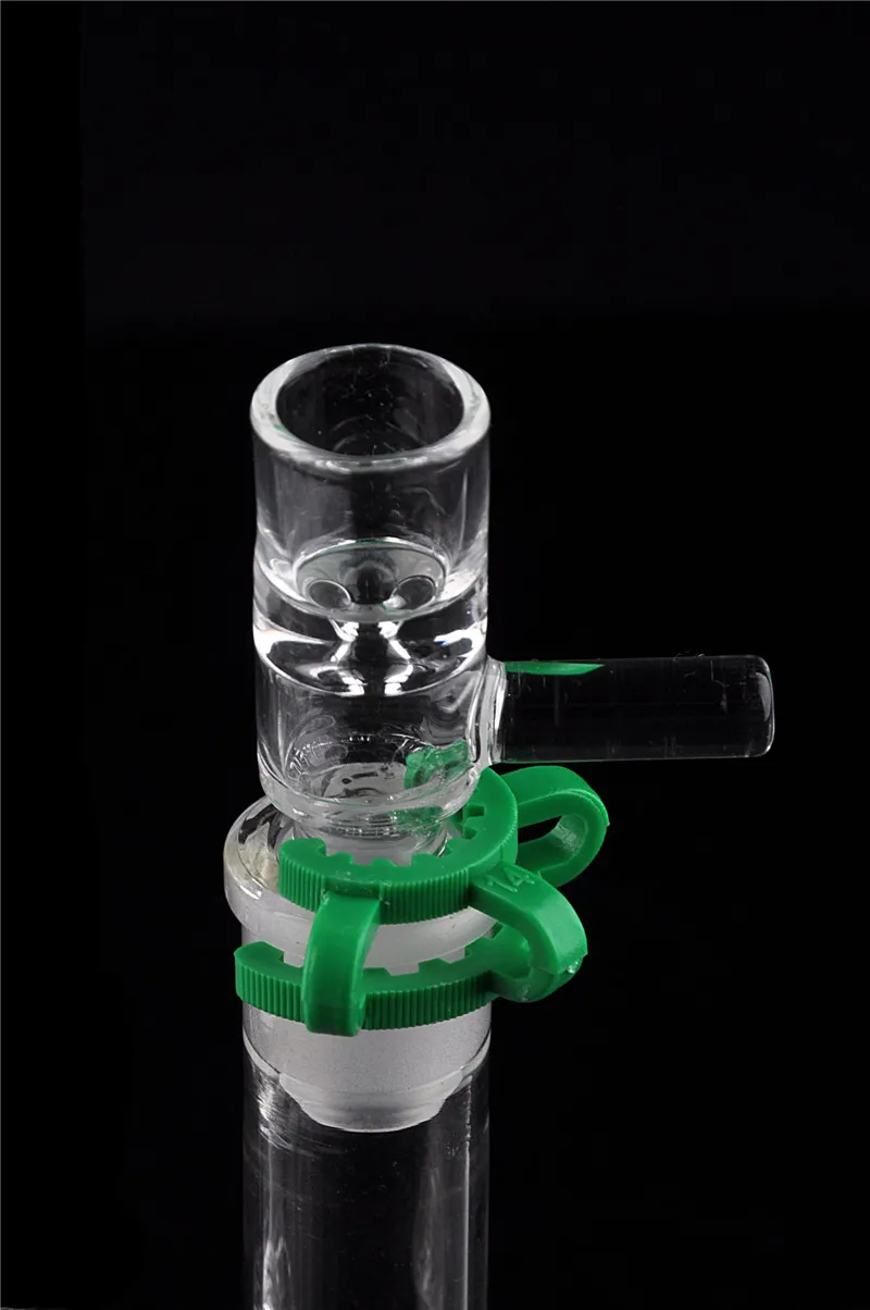 10 st Grön svart eller vit Colordul Plast Keckklämmor för hookahs Glas Bong Standard Storlek 19mm 14mm 18 mm 10mm