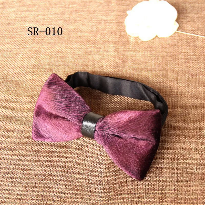 Ny Velvet Bowtie Bröllop Bowknot 17 Färger Solid Bowtie 12 * 6cm Party Anniversary Gift Valentine's Day Fars dag Julklapp