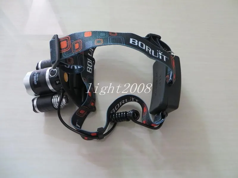 5000 Lumen 3T6 Boruit Head Light Headlamp Outdoor Light Head Lamp HeadLight Rechargeable by 2x 18650 Battery Fishing Camping