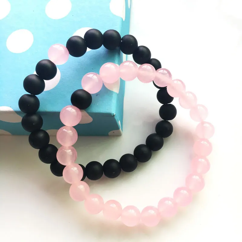 Natural Handmade Beads Strands Bracelets Healing Energy Stone Lovers Charm Jewelry For Women Men Couple Decor
