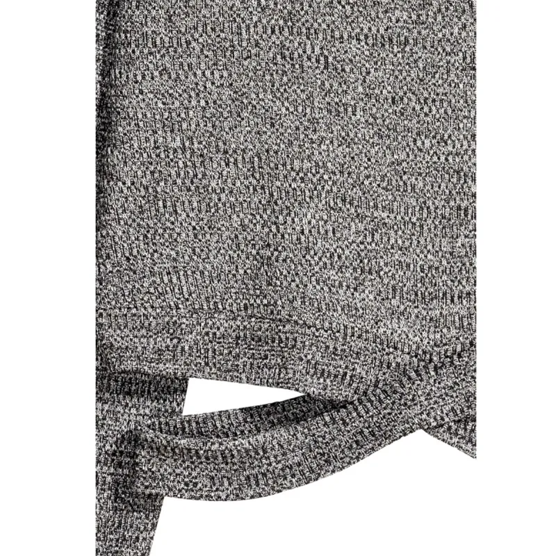 HDY Haoduoyi 패션 솔리드 그레이 섹시한 여성 스웨터 크로스 스트랩 허리 중공 여성 기본 세련된 스웨터 레이디 캐주얼 탑스 q1109