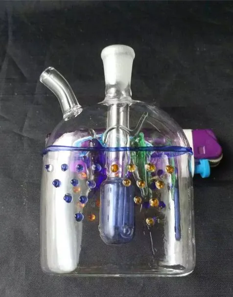 Envío libre al por mayor----- 2016 NewMini-color fish glass Hookah / glass pipe / glass bong, filtro de agua hookah, accesorios de regalo vidrio po