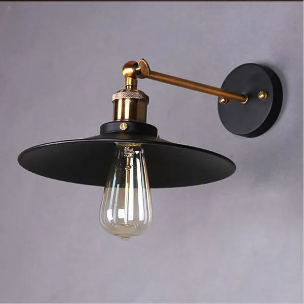 Loft LED Väggbelysning Svart Rustik Vägg Sconces Industriell Belysning Fixtur Vintage Sconces Lighting E27 Edison Lamphållare