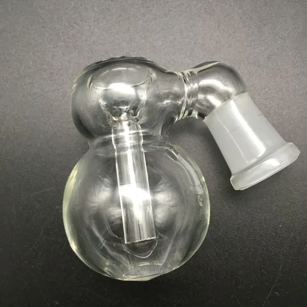 Hookahs glas aska catcher för rökning tjock bubbler med 10mm 14mm 18mm manlig kvinnlig klar boll stil fog Ashcatcher passar oljeplattor