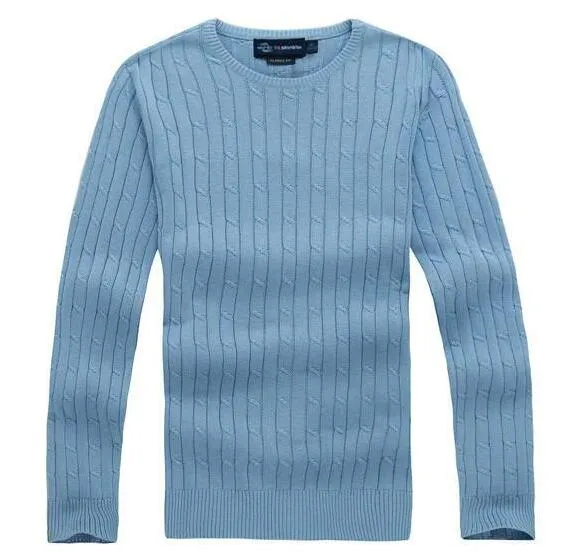 new high quality mile wile polo brand men's twist sweater knit cotton sweater jumper pullover sweater Small horse game