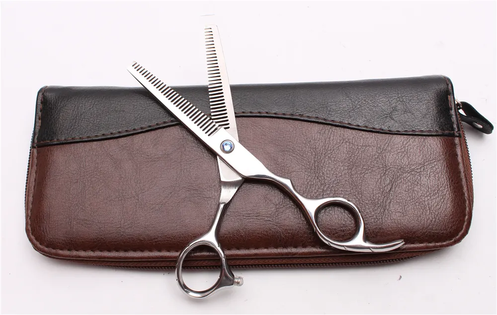 60039039 Japan 440C Professional Human Hair Scissors Barberquots Hairdressing Shears Thinning Shears Double Side Teeth 156026150