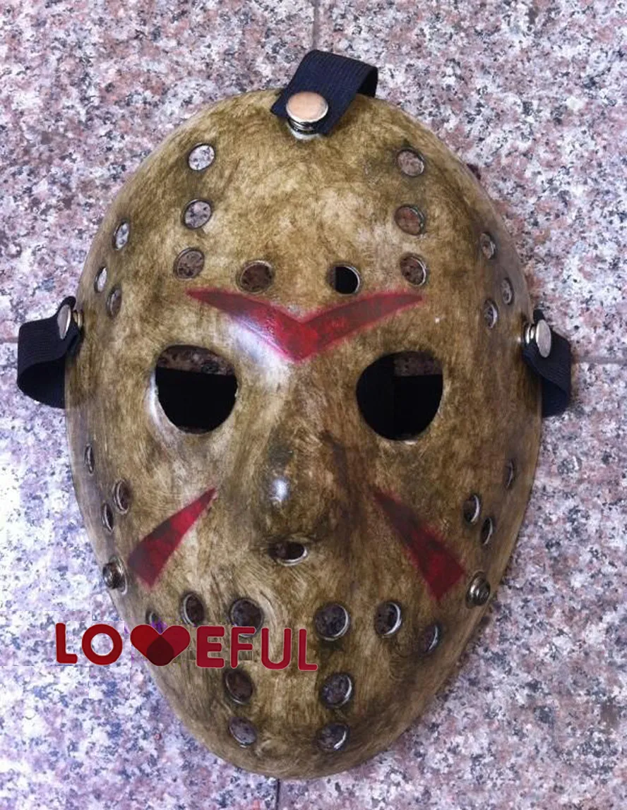 New Make Old Cosplay Delicated Jason Voorhees Mask Freddy Hockey Festival Party Dance Halloween Masquerade --- Loveful