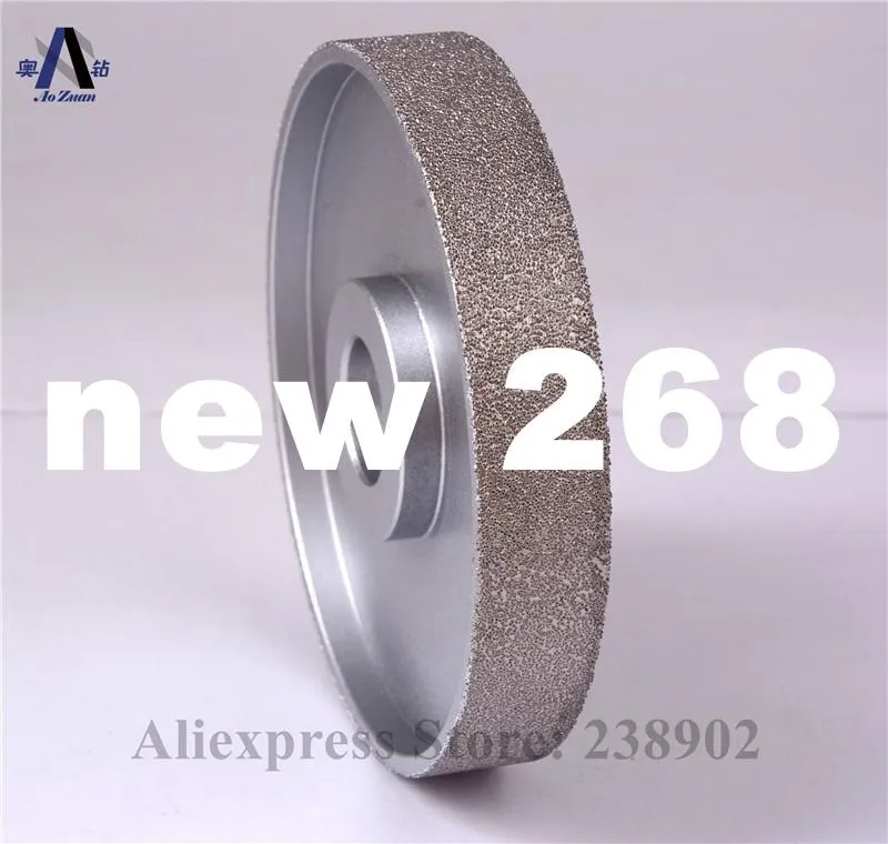 4" 100mm Vacuum Brazed Diamond FLAT Wheel / Stone Edging Wheel especially For Resin Glass etc