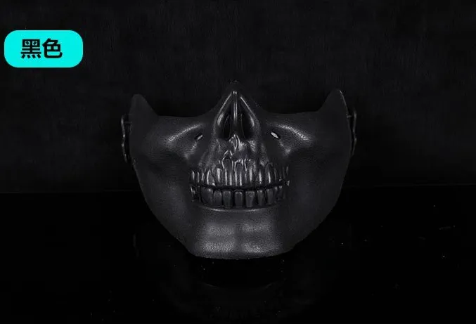 Hot Skeleton Mask Half Face Faktiska Combat Warrior Face Masks Halloween Party Scary Mask Worldwide