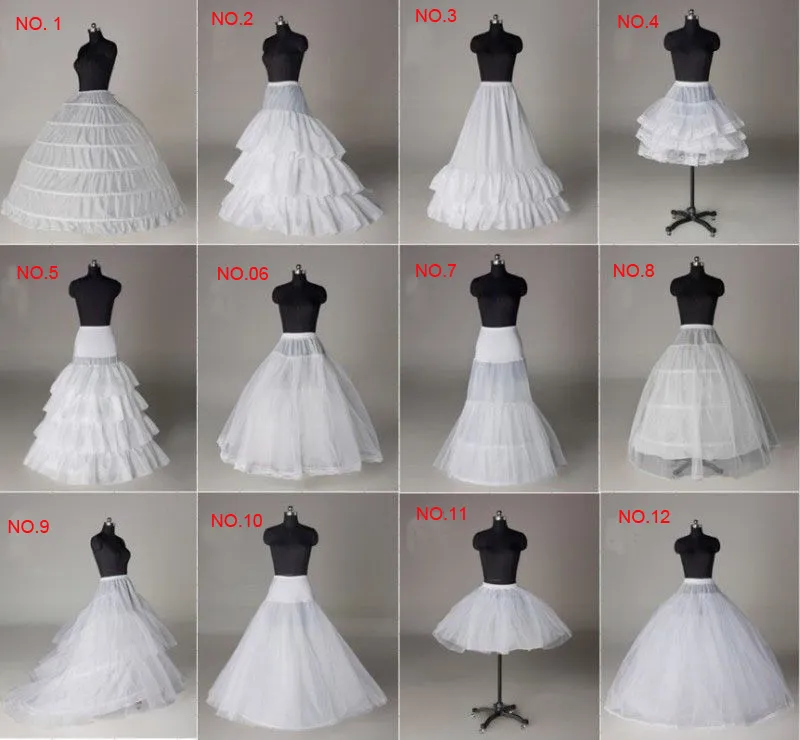 Op Voorraad Hoepels Baljurk Bruids Petticoat Bone Volledige Crinoline Petticoat Bruiloft Rok Slip Nieuw