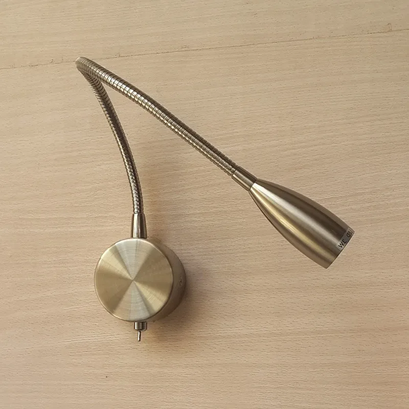 Topoch Wall Mounted LED Light 3W Lamp Hard Wired Brushed Nickel Finish