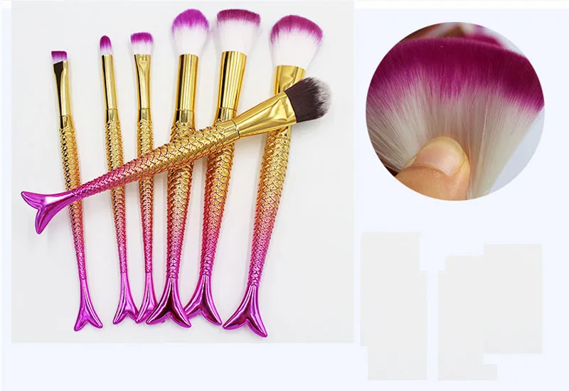 Most popular 3D Mermaid Makeup Brushes Foundation outline High light Brushes A variety of mixed together