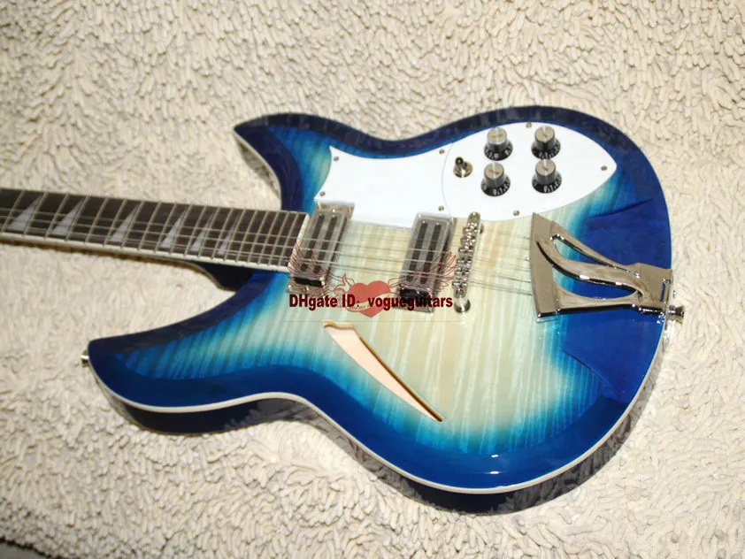 12 strängar blå 325 elektriska gitarr grossistgitarrer högkvalitativ gratis frakt