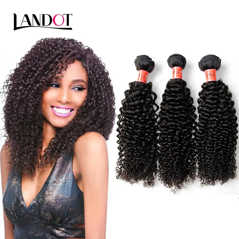 Brazylijski Kędzierzawy Dziewiczy Włosy Ustraszony Peruwiański Indian Malezyjski Kambodżański Mongolski Głęboki Kinky Curly Remy Human Hair 3/4 Wiązki