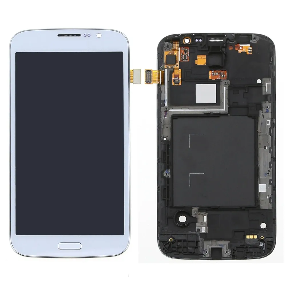 Cor branca para samsung galaxy mega 5.8 i9152 display lcd touch screen com quadro substituição digitador assembléia, frete grátis