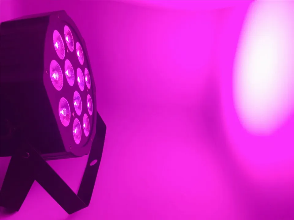 Cree RGBW 12x12 W 4IN1 LED Flat Slimpar Quad Luce LED Wash luz de la Etapa DJ DMx Luce della lampada 4/8 kanały