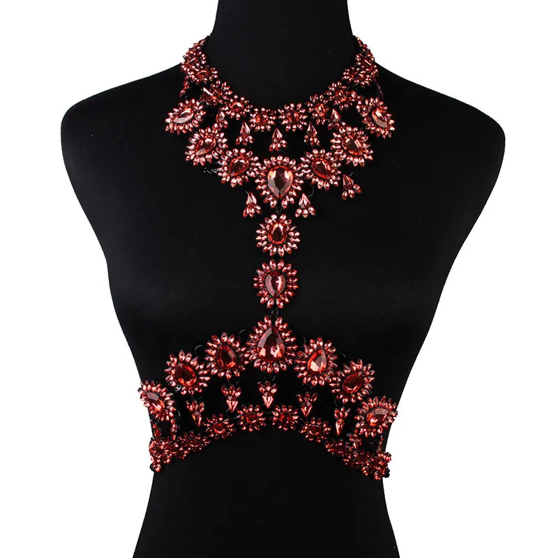 FashioSexy Multi Crystal Body Chain Jewelry For Bikini Beach Night Club Party Chunky Statement Pendant Necklace From Gonggu 21.77 DHgate.Com