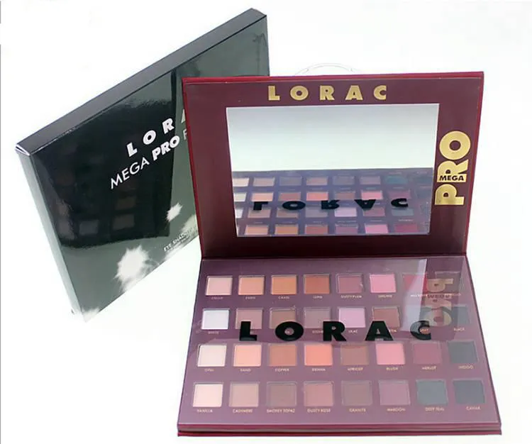 Alta qualidade Maquiagem LORAC MEGA PRO Paleta de 32 Cores nake Sombra LORAC Sombra de Olho Paleta Maquiagem Set cosméticos 80 pçs / lote DHL