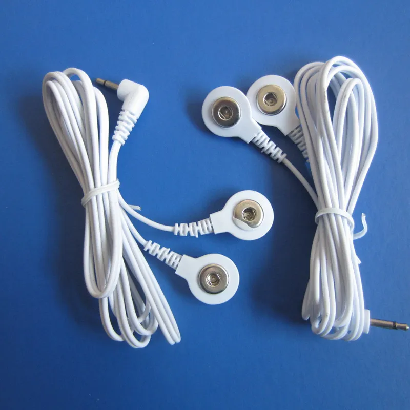 2 in 1 Head electric wire DC2.5mm cable 2-way Electrode Cable Connector for digital therapy machine massagers