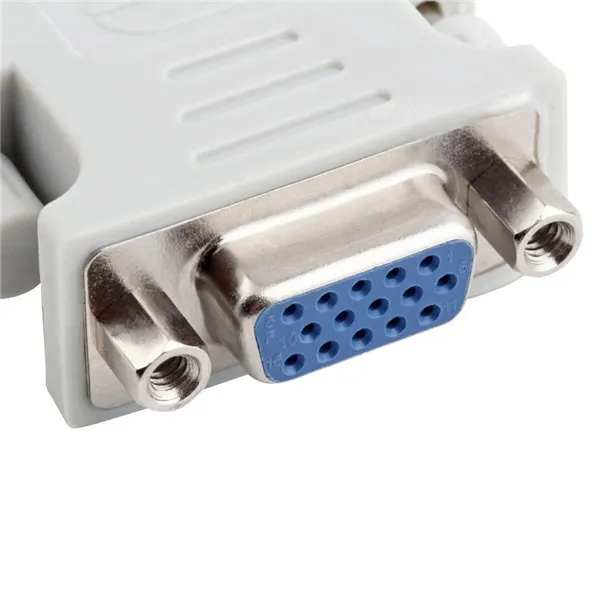 DVI DVI-I Male 24+5 24+1 PIN إلى VGA Female Video Converter Adapter Slud for DVD HDTV TV D