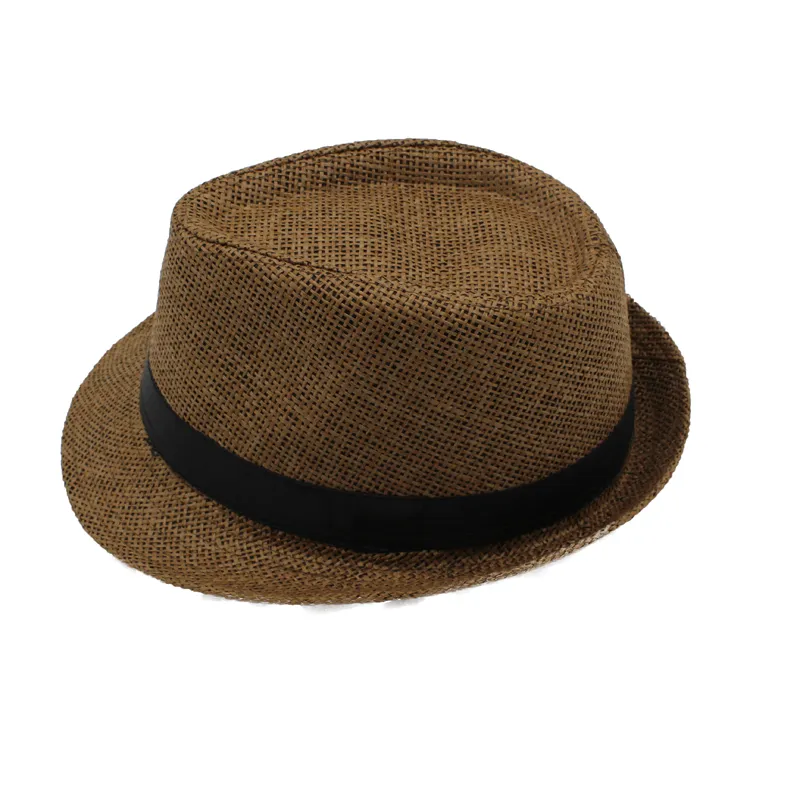 Trasporto libero dallo sme delle donne degli uomini chlidren cappelli di paglia morbida fedora cappelli di panama cappello da sole all'aperto spiaggia viaggio ragazzi ragazze bambini jazz cap cintura estate