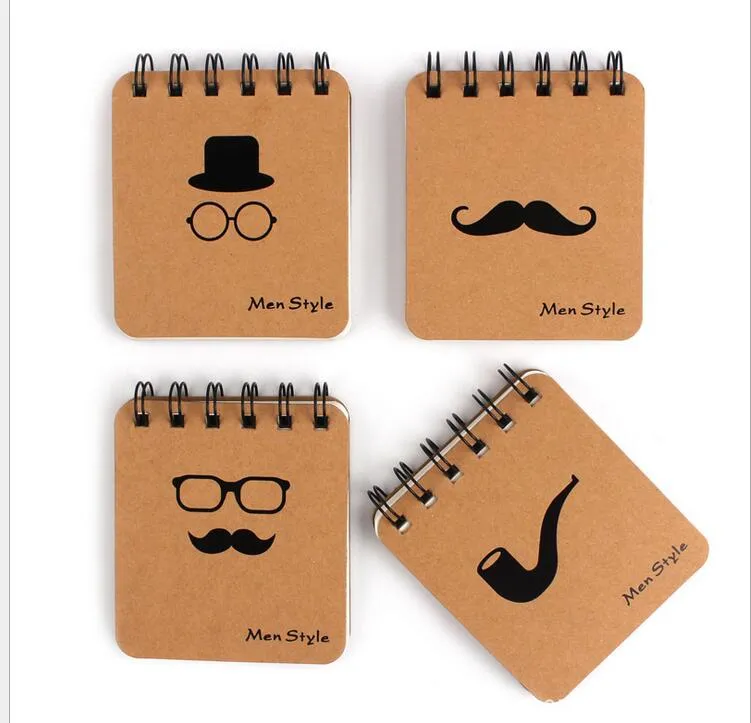 Wholesale Korean Creative Mini Notepads Kraft Papers Cover Notepads Men