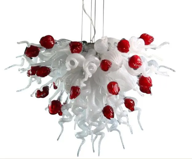 100% munblåst hängslampor CE/UL Borosilicate Murano Style Glass Dale Chihuly Art Wedding Decoration Chandelier för sovrummet