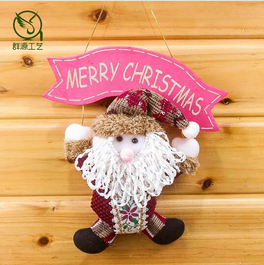 Merry Christmas Santa Claus snowman elk deer doll cloth pendant Party Decor props Door tree kid room ornaments HJIA882