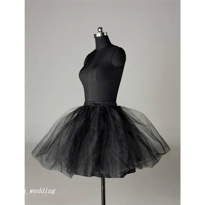 Populaire groothandel wit zwart korte petticoats hoge kwaliteit tule rok tutu dancewear party jurk petticoats onderrok crinoline