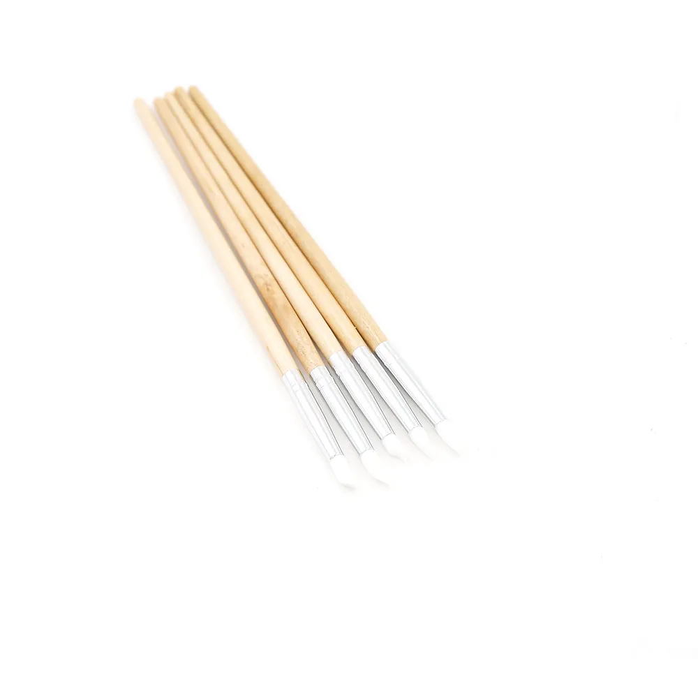 Nail Brush Silicone Brushes Modeling 5 sets/lot 5 pics/set Nail Art Pen Brush Nail Brushes Fine Wood