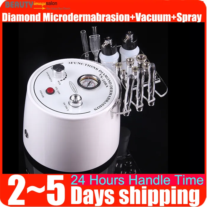 3in1 Diamond Dermabrasion Microdermabrasion Facial Skin Föryngring Spray Anti-Aging Vakuum Peeling Salon Beauty Machine Wrinkle Remover