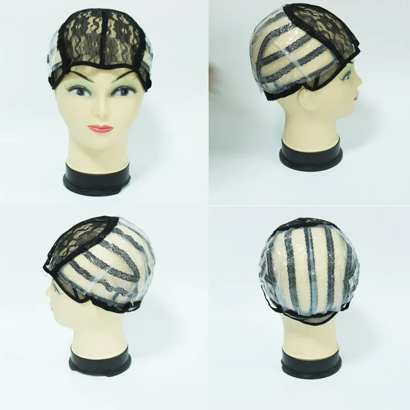 dhl fast wig cap for making wigs adjustable strap machine made weaving cap foundation inside inner hair extension weft weave