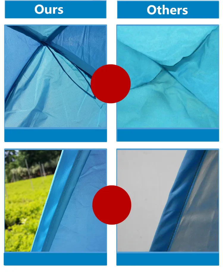 Tentes d'été camping en plein air abris pour 2-3 personnes UV protection tente pour plage voyage pelouse / expédition rapide