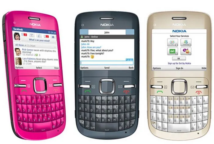 Vier Keuze surfen Gerenoveerde originele Nokia C3-00 ontgrendeld mobiele telefoon QWERTY  KEYBOARD 2MP CAMERA WIFI 2G GSM900 / 1800/