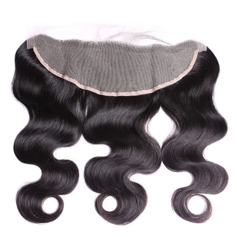 Brazilian Body Wave Human Hair Wefts with 13x4 Lace Frontal Ear to Ear Full Head Natural Color Can be Dyed Human Hair Wefts2531912