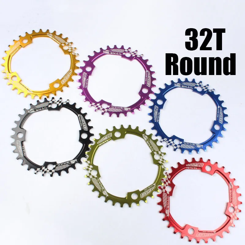 Super leve 104 BCD 32 T Alumínio Chainring para MTB bicicleta Chainwheel bicicleta pedaleira manivela peças preto / vermelho / ouro / azul / verde cor