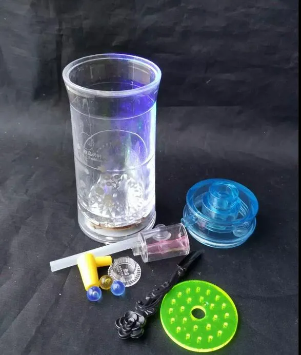 Acryl Dubbele Flash Bongs - Glass Hookah Roken Pijp Glazen Gongs - Oliereiljes Glazen Bongs Glas Waterpijp Smoking Pijp