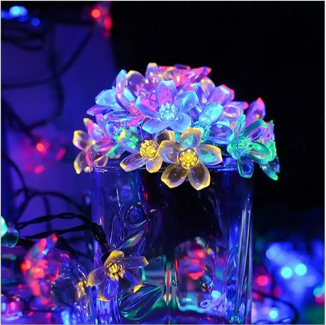 Eco Friendly Christmas Light 50 LED RGB Strings Solar Led Strings Bubble Rain Ball Lamp Tube Light Xmas Wedding Party Lamps Solar Light