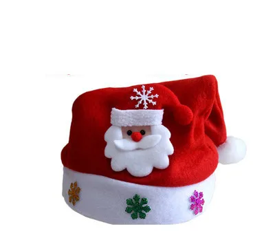 LED Kids Christmas Hat Xmas Dorosłych Mini Czerwony Święty Mikołaj Jeleń Party Decor Boże Narodzenie Czapki Boże Narodzenie Dekoracje Prezent 9 Styl WX9-128