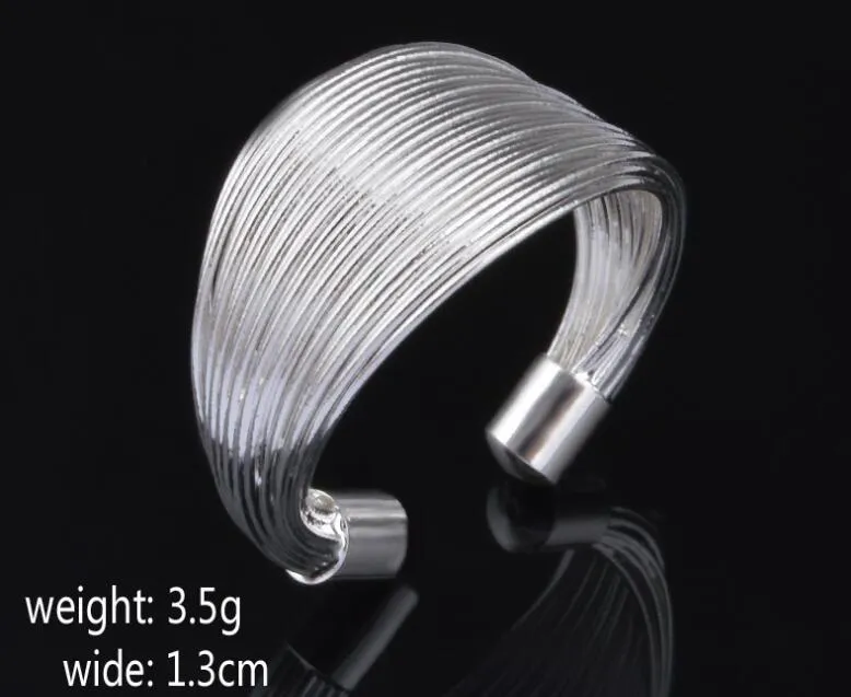 2017 migliore prezzo di vendita caldo! 925 Sterling Silver esagerazione gioielli fascino anello bobina 13 millimetri di apertura modo / 